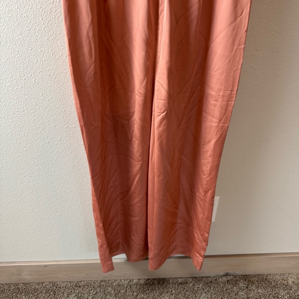 New J. Crew Satin Gloucester Back Crepe Jumpsuit Seashell Pink NWT Women Size 8 - Picture 16 of 16
